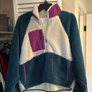 Women’s' Teal and Purple Fleece Jacket